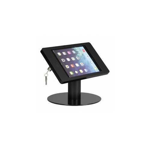 Ipad & Universal Tablet Holder with Lock - Table Top - Black