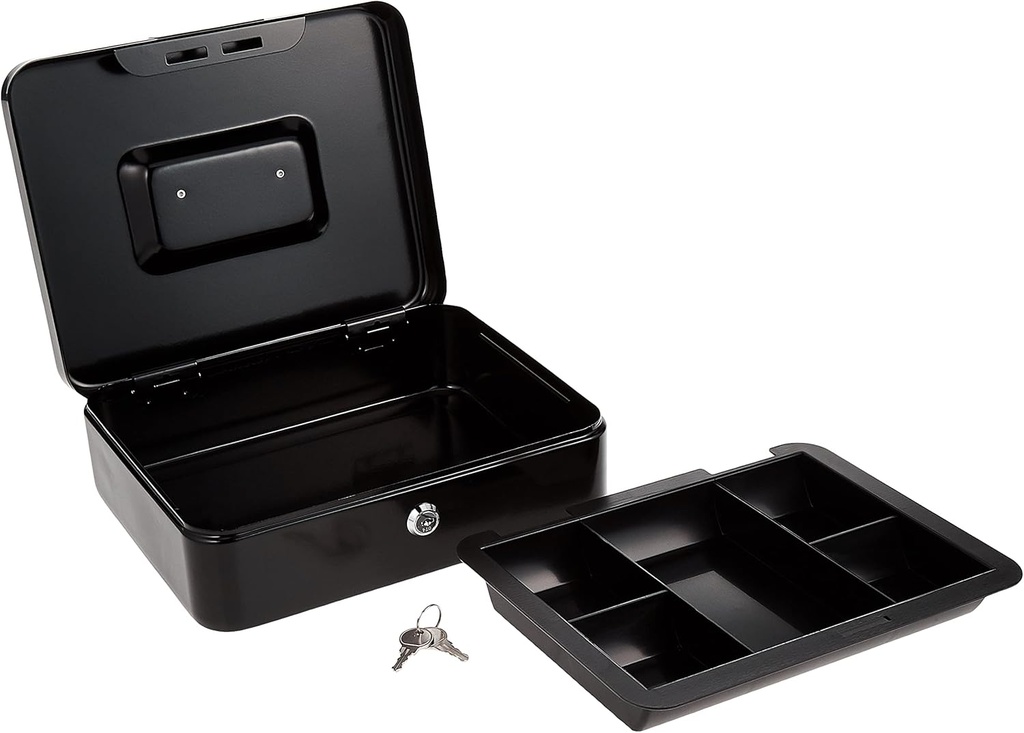 Atlas AS-CB-2502-BK CASH BOX W250mm x L200mm x H90mm Black صندوق أطلس النقدي