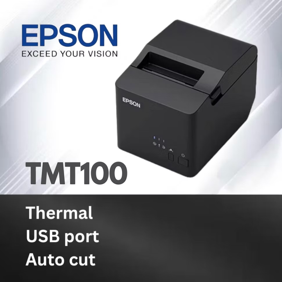 Epson TM-T100 LAN/Ethernet– POS 80mm Thermal Receipt Printer with Auto Cutter