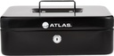 Atlas AS-CB-2502-BK CASH BOX W250mm x L200mm x H90mm Black صندوق أطلس النقدي