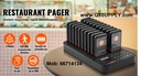 Wireless Restaurant Buzzer Pager 10pc with Base