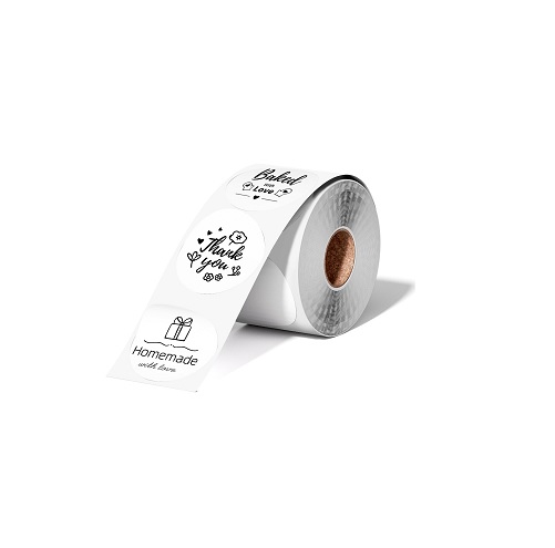 50mm X 50mm Round Direct Thermal Barcode Label in Kuwait (DTR)