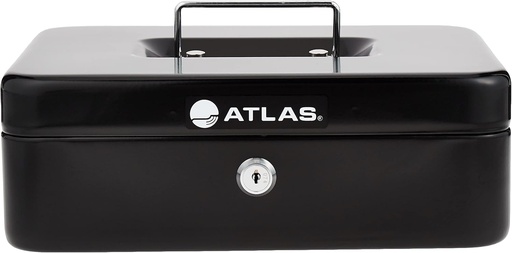 Atlas AS-CB-2502-BK CASH BOX W250mm x L200mm x H90mm Black صندوق أطلس النقدي